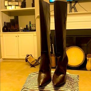 Ralph Lauren Chocolate Brown Tall leather Boot